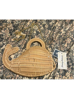 Women's Tommy Bahama Beige Woven Whale Crossbody Bag One Size